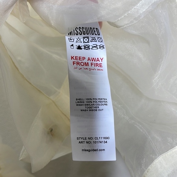 Missguided Sheer White Blouse - Picture 6 of 6